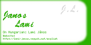 janos lami business card